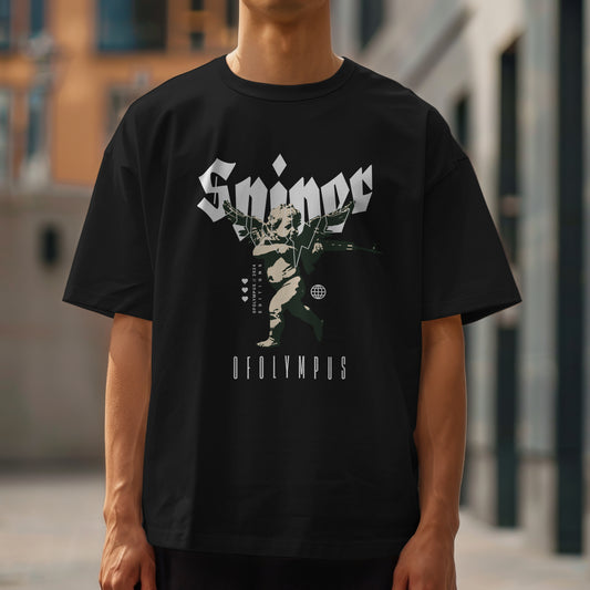 Cupid Sniper Oversized T-Shirt